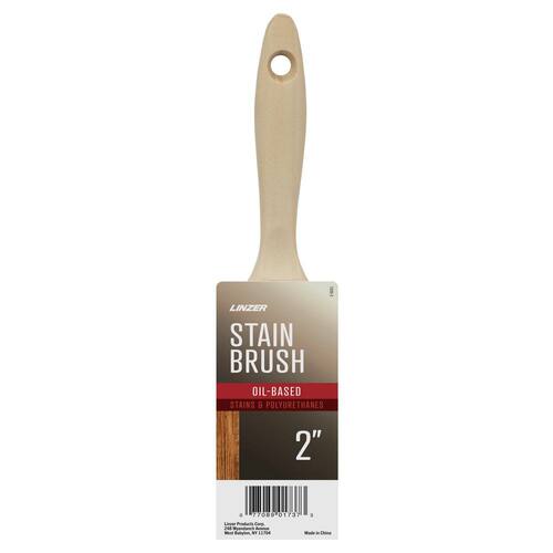 Stain Brush Flat White China Bristle 2 in.