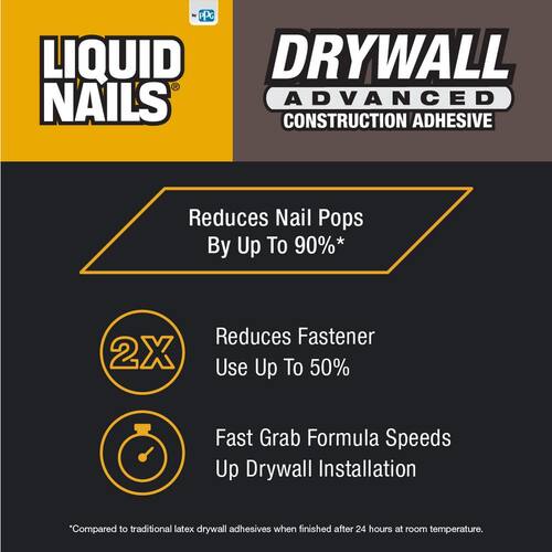 Drywall Adhesive, Advanced, Off-White Interior, 28 oz.