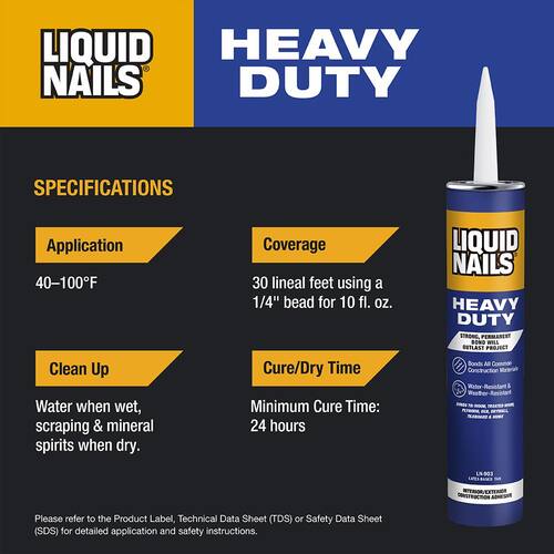 Construction Adhesive, Heavy Duty, Tan, Low VOC, 28 oz.