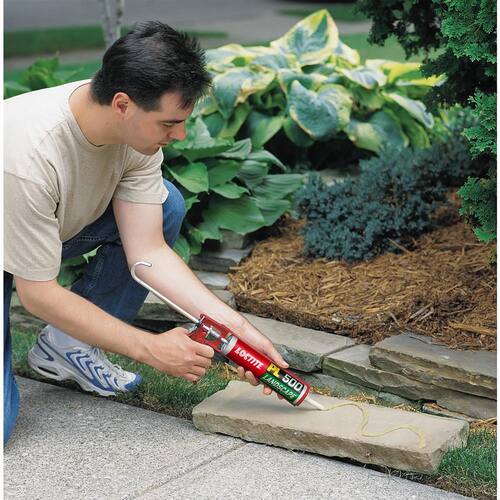 Construction Adhesive, PL 500 Landscape Block, Solvent, Tan, 28 oz. Cartridge (each)