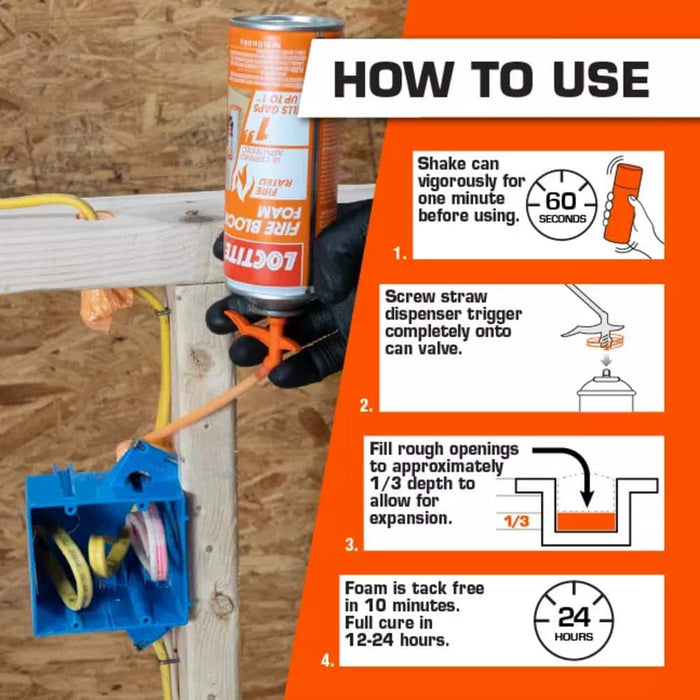 Spray Foam Insulation R-4 Standard Fireblock 6 sq. ft 12 oz. 2