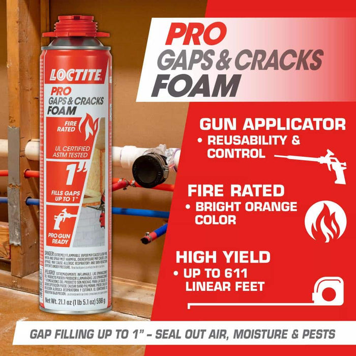 Spray Foam Insulation R-4 Pro Gaps and Cracks 7 sq. ft. 21 oz. 4