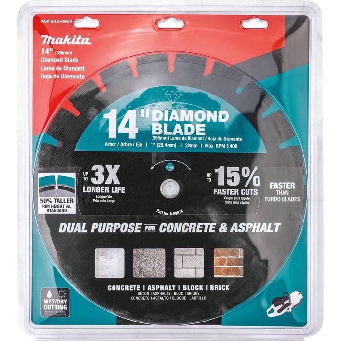 Cutting Disc 14 in. Multipurpose Segmented Rim Diamond Dual Purpose