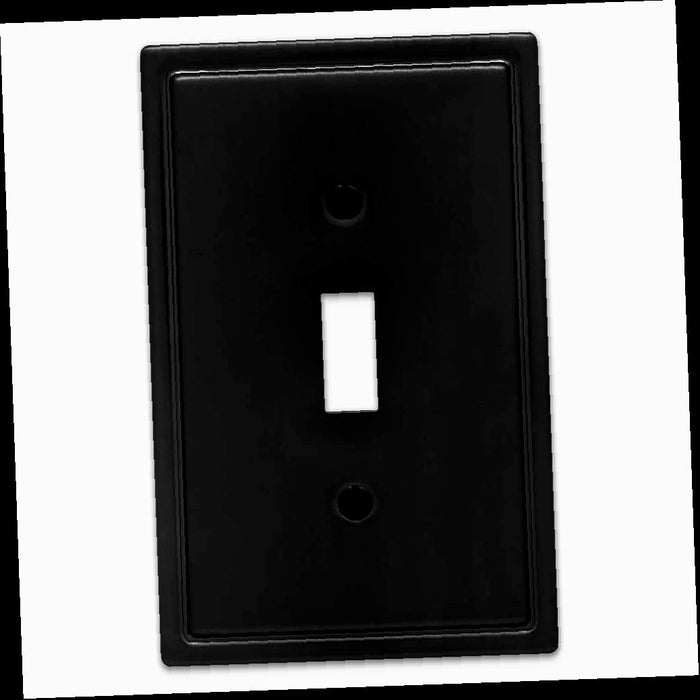 Outlet Wall Plate, Sinclair Matte Black 1-Gang Toggle Wall Plate