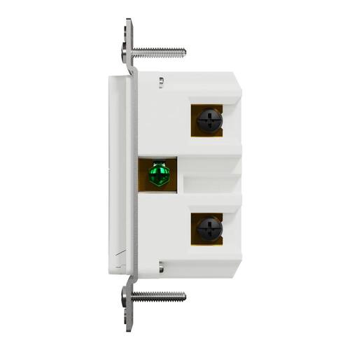 Rocker Switch 15 Amp Single Pole/3-Way Wi-Fi Energy Monitoring Matte White with Back Wire Clamps Light Switch X Series