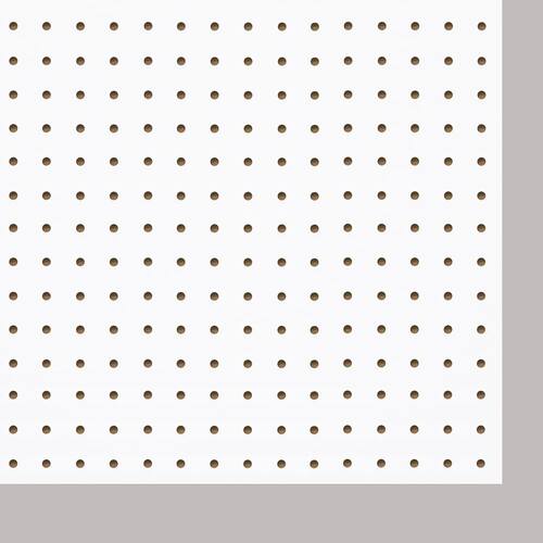 Pegboard Panel White 3/16 in. x 4 ft. x 8 ft. Interior