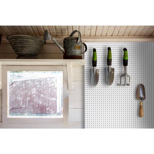 Pegboard Panel White 3/16 in. x 4 ft. x 8 ft. Interior