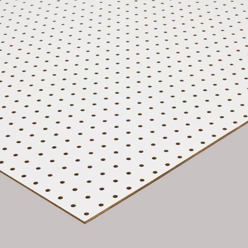 Pegboard Panel White 3/16 in. x 4 ft. x 8 ft. Interior