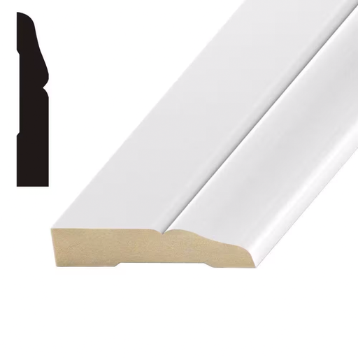 MDF Base Moulding 7/16 in. x 2-1/2 in. x 16 ft. Primed 711