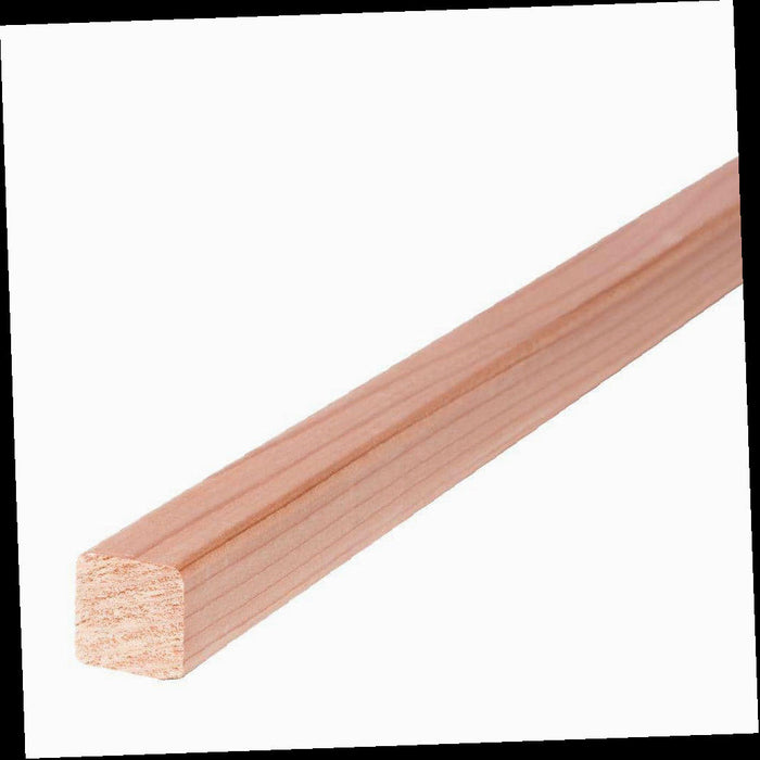 Dry Redwood Lumber 1-3/8 in. x 1-3/8 in. x 12 ft. B-Grade S4S
