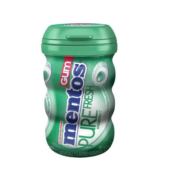 Mentos Gum,Spearmint,Bottle 3.53oz