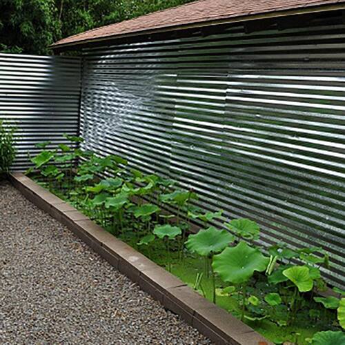 Corrugated Roof Panel, Galvanized Steel, 8 ft.