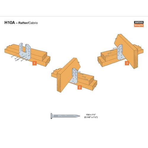 H10A Hurricane Tie, , 18-Gauge, Galvanized