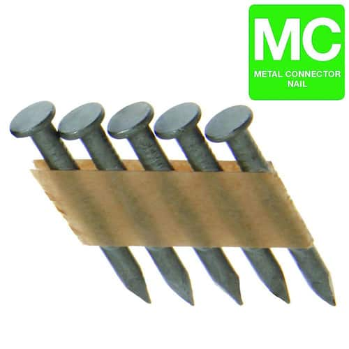 Joist Hanger Nails 1-1/2 in. x 0.148 in. 33° Angled Paper Collated Smooth Shank Galvanized Hardened Exterior 1000 pcs