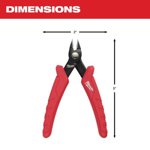 Flush Cutters, 5 in., with Comfort Grip, Mini