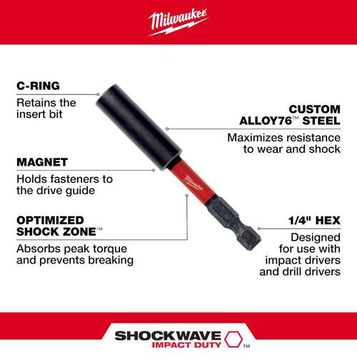 SHOCKWAVE Impact Duty Compact Magnetic Drill Bit Tip Extender/Holder