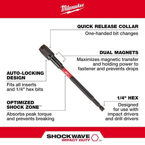 SHOCKWAVE Impact Duty 6 in. Magnetic Locking Bit Holder