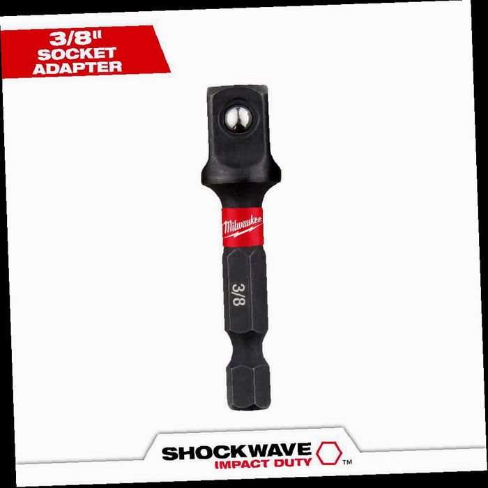SHOCKWAVE Impact Duty 1/4 in. x 3/8 in. Alloy Steel Square Socket Adapter