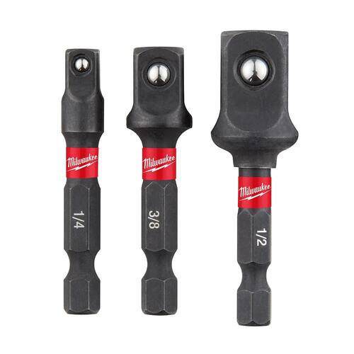 SHOCKWAVE Impact Duty 1/4 in. Hex Shank Socket Adapter Set (3-Piece)