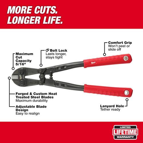 Bolt Cutter, 14 in., with 5/16 in. Max Cut Capacity