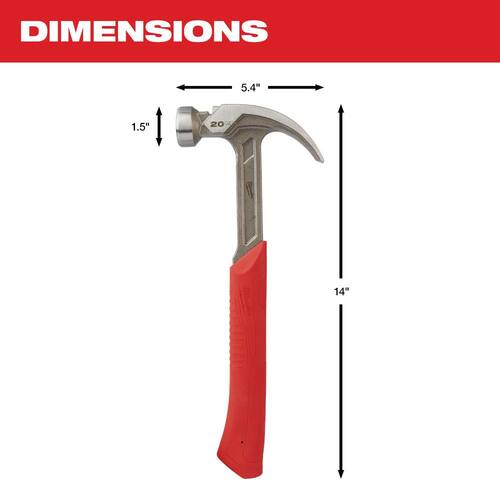 Curved Claw Smooth Face Hammer, 20 oz.