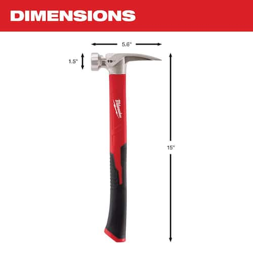 Smooth Face Poly/Fiberglass Handle Hammer, 19 oz.