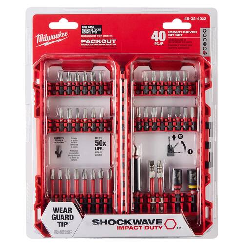 SHOCKWAVE Impact Duty Alloy Steel Screw Driver Drill Bit Set (40-Piece) 10