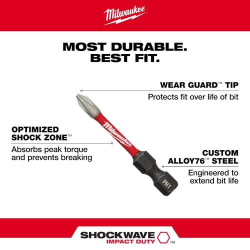 SHOCKWAVE Impact Duty Alloy Steel Screw Driver Drill Bit Set (40-Piece)