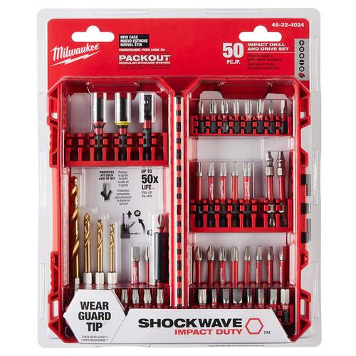 SHOCKWAVE Impact Duty Alloy Steel Screw Driver Drill Bit Set (50-Piece)