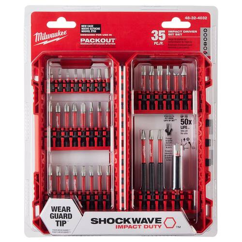 SHOCKWAVE Impact Duty Alloy Steel Screw Driver Bit Set (35-Piece)