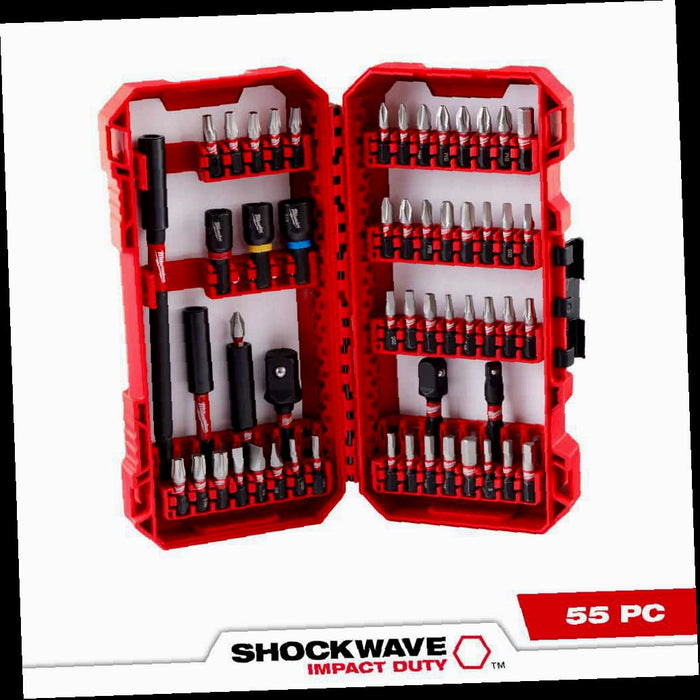 SHOCKWAVE Impact Duty Alloy Steel Screw Driver Bit Set with PACKOUT Accessory Case (55-Piece)