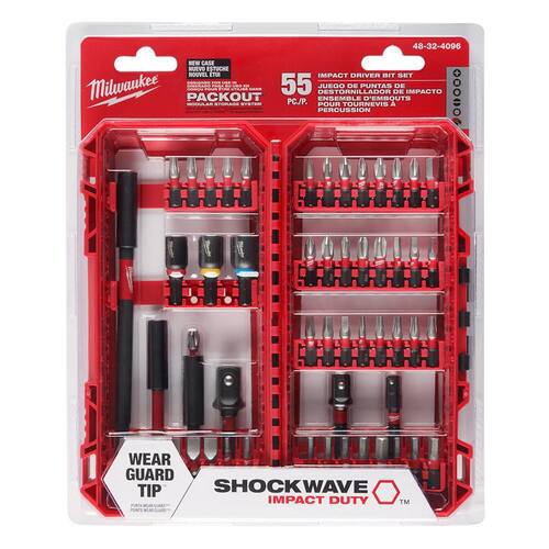 SHOCKWAVE Impact Duty Alloy Steel Screw Driver Bit Set with PACKOUT Accessory Case (55-Piece)