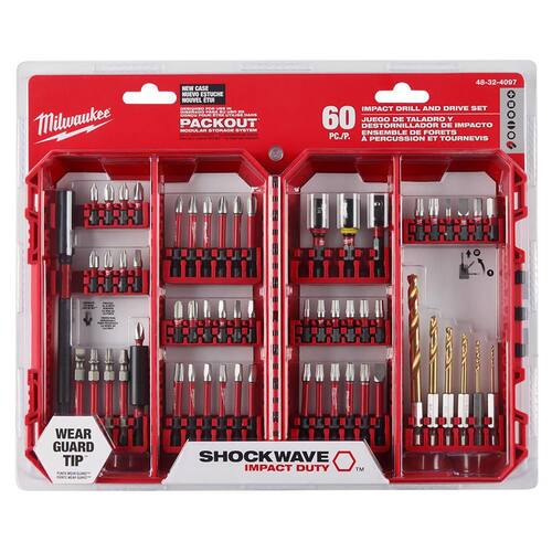 SHOCKWAVE Impact Duty Alloy Steel Screw Driver Bit Set (60-Piece)