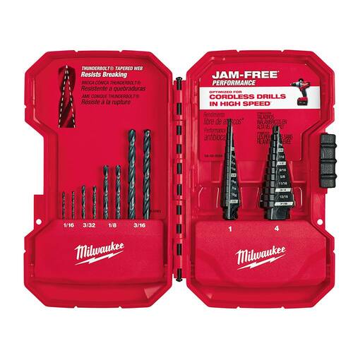 Black Oxide Step Drill Bit Set (10-Piece)