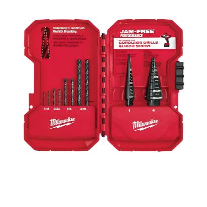 Black Oxide Step Drill Bit Set (10-Piece)