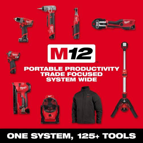 Adhesive and Caulk Gun, Cordless, M12 12V Lithium-Ion, 10 oz. (Tool-Only)