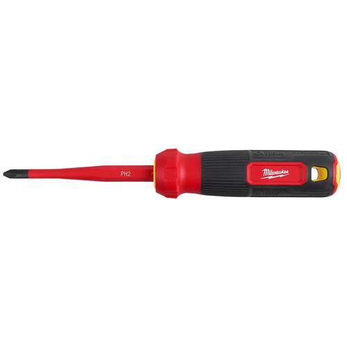 1000V Insulated Slim-Tip Multi-Bit Screwdriver, 4-in-1