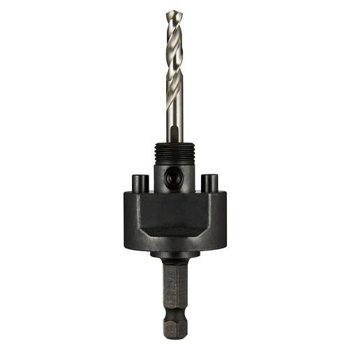 Quick Change Large Hole Saw Arbor with Pilot Drill Bit, 3/8 in.