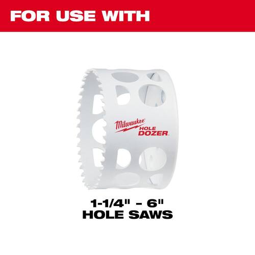 Quick Change Large Hole Saw Arbor No Wobble with Pilot Drill Bit, 7/16 in.