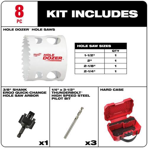 Hole Dozer Bi-Metal Hole Saw Kit (8-Piece)