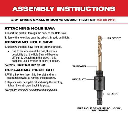 Door Lock Installation Bi-Metal Hole Saw Set