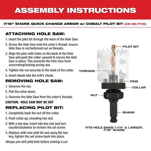 Door Lock Installation Bi-Metal Hole Saw Set