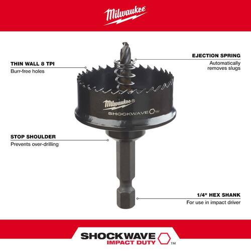 SHOCKWAVE Thin Wall Hole Saw High Speed Steel Kit (3-Piece)