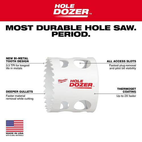 Hole Dozer Bi-Metal Hole Saw, 4 in.