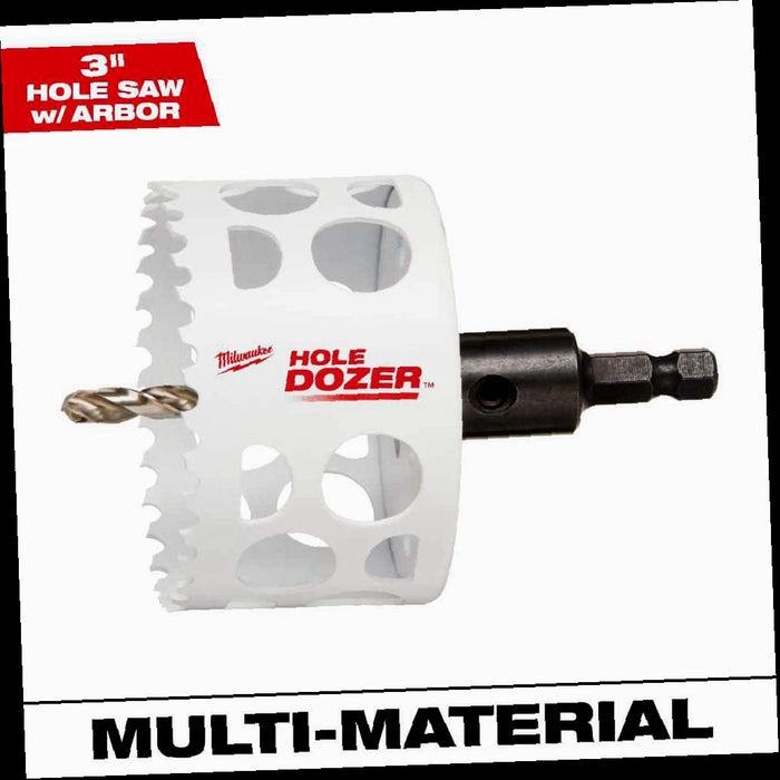 Hole Dozer Bi-Metal Hole Saw with 3/8 in. Arbor & Pilot Bit, 3 in.