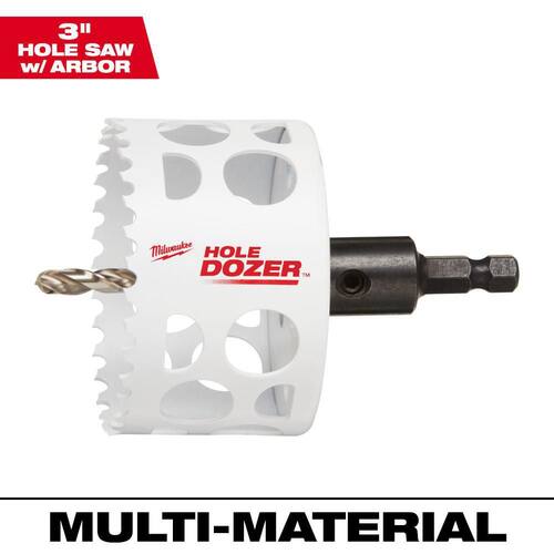 Hole Dozer Bi-Metal Hole Saw with 3/8 in. Arbor & Pilot Bit, 3 in.