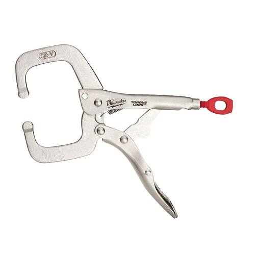 Locking C-Clamp, 6 in., with Regular Jaws, Torque Lock