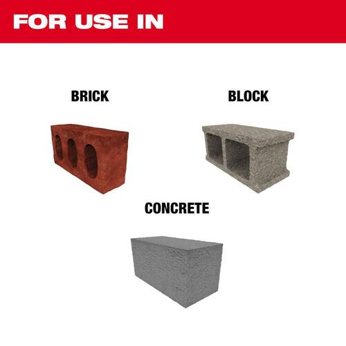 2-Cutter SDS-PLUS Carbide Hammer Drill Bit Set (5-Piece)