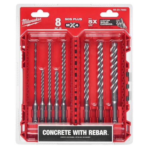 MX4 SDS-Plus Carbide Drill Bit Kit (8-Piece)