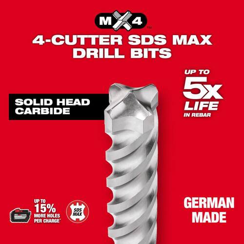 MX4 SDS-Plus Carbide Drill Bit Kit (8-Piece)